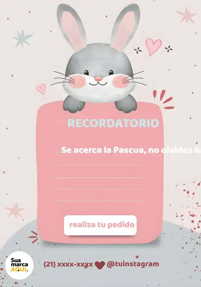 Invitación Recordatorio Pedido De Pascua Chocolate – tema Fechas Conmemorativas colorido, divertido, festivo, minimalista, vintage, ilustrativo