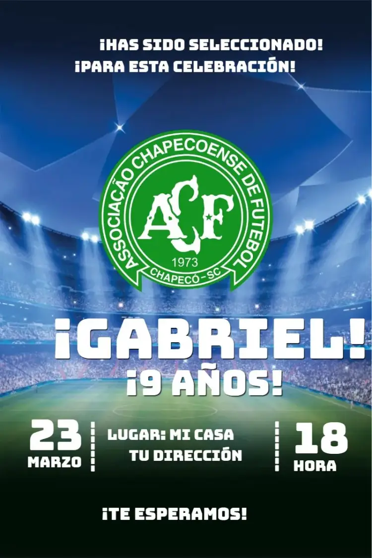 Invitación Chapecoense 2
