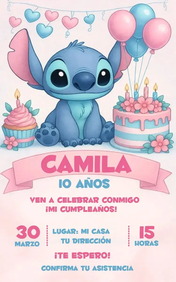 Invitación Stitch 4