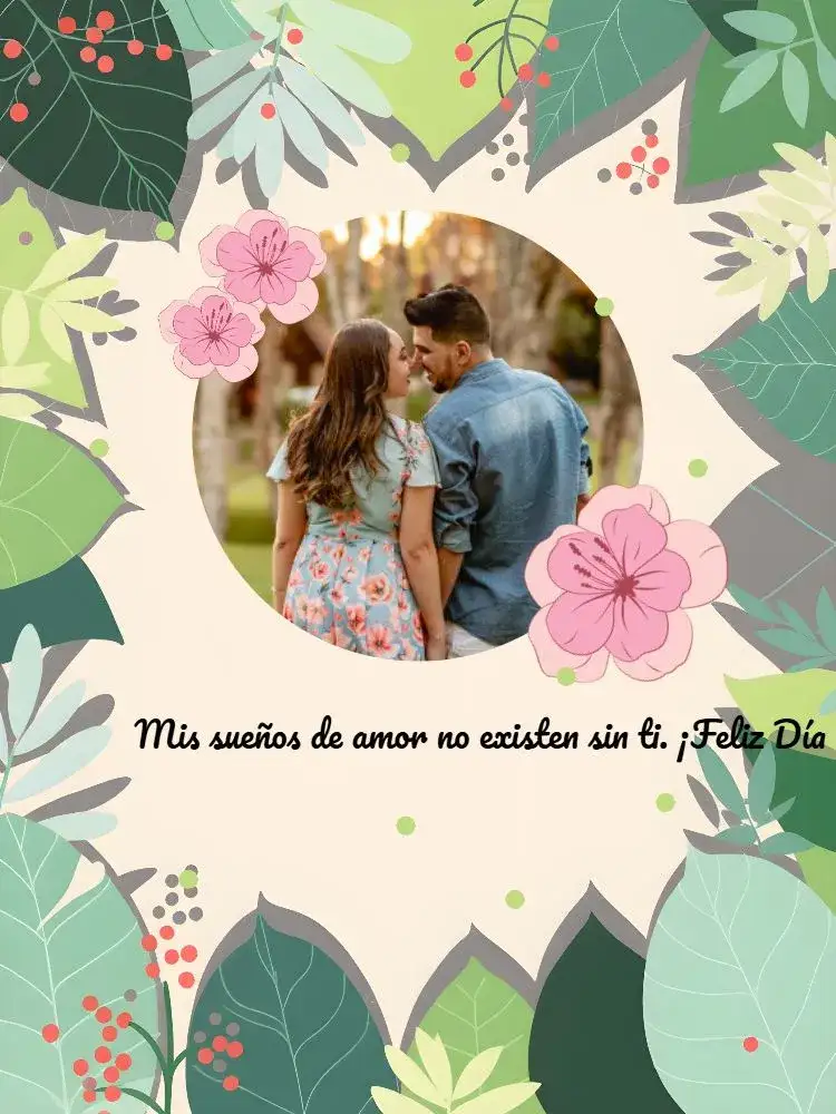 Tarjeta Día De Los Enamorados Con Foto Rosa