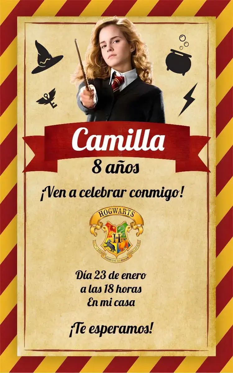 Invitación Hermione Griffindor