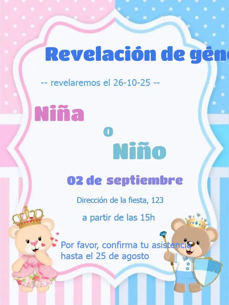 Invitación Baby Shower Con Lista de Regalos en Rosa – tema Té Rifa rosa, colorido, lúdico, infantil, moderno