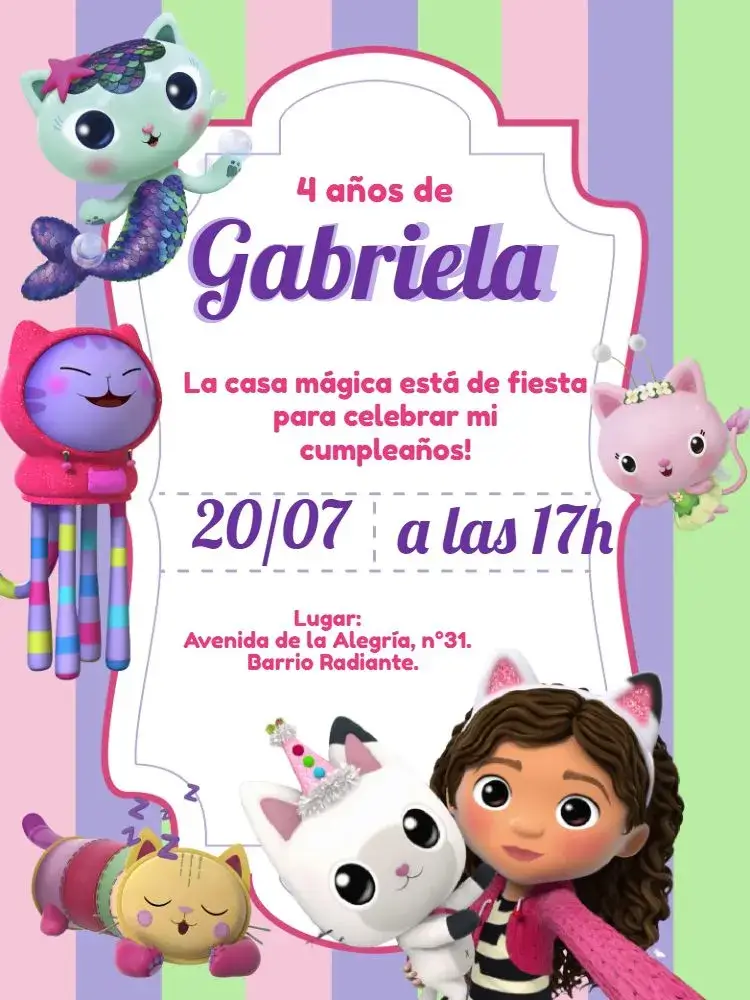 Invitación Casa Mágica De Gabby Rosa