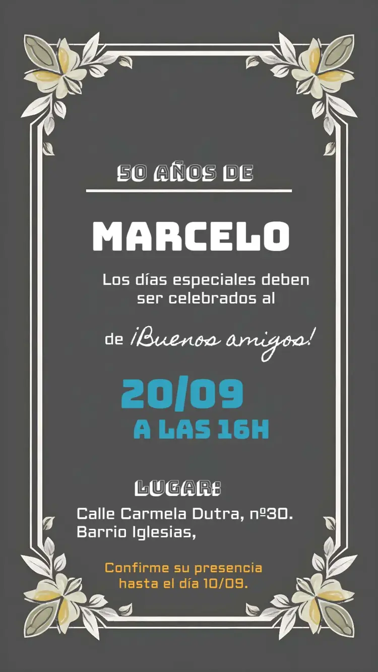 Invitación Boteco Churrasco Giz