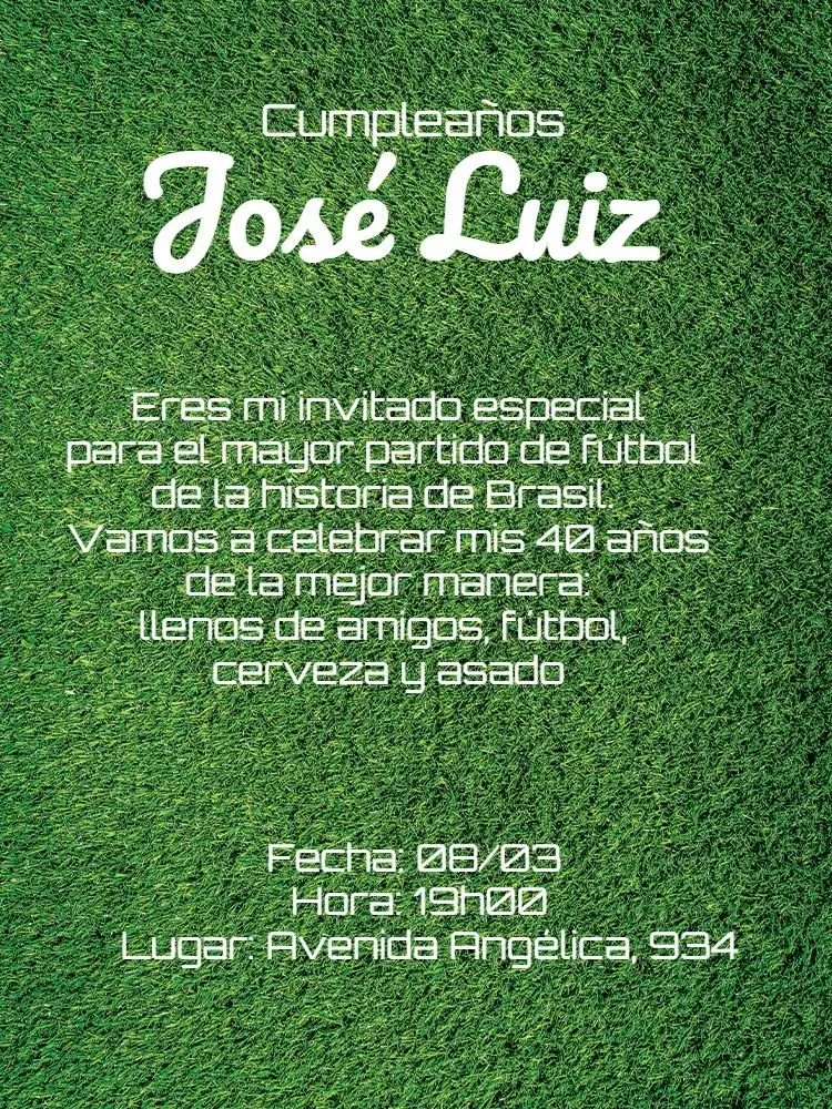 Invitación Fútbol Digital