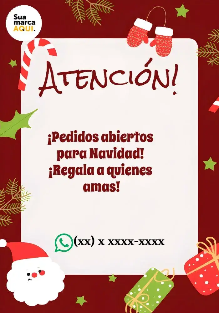 Invitación Arte Para Instagram - Pedidos De Navidad Verde