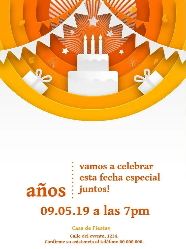 Invitación Pastel de Celebración