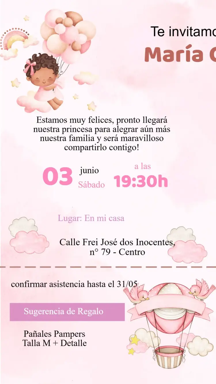 Invitación Baby Shower