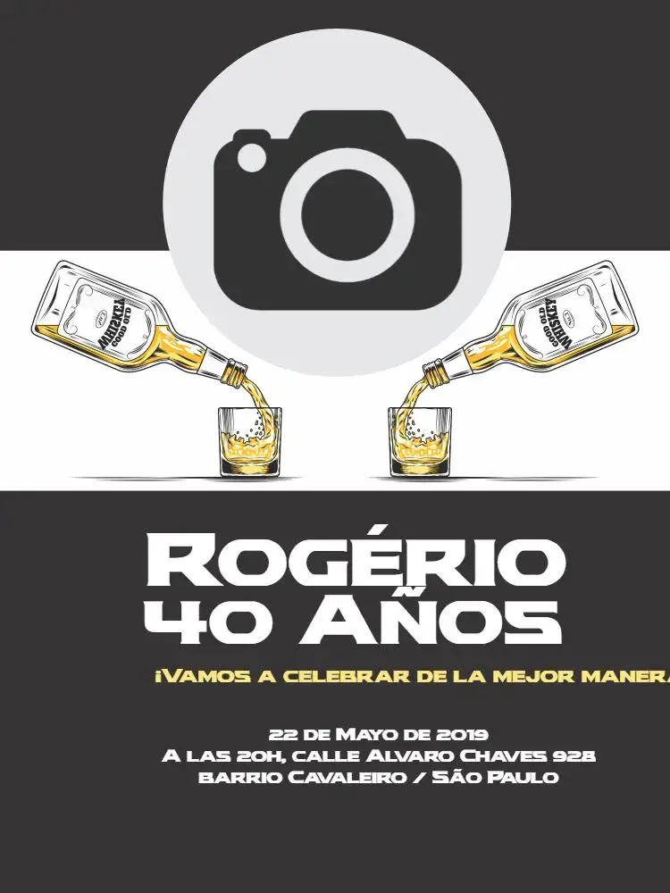 Invitación Whisky Online editable y personalizable