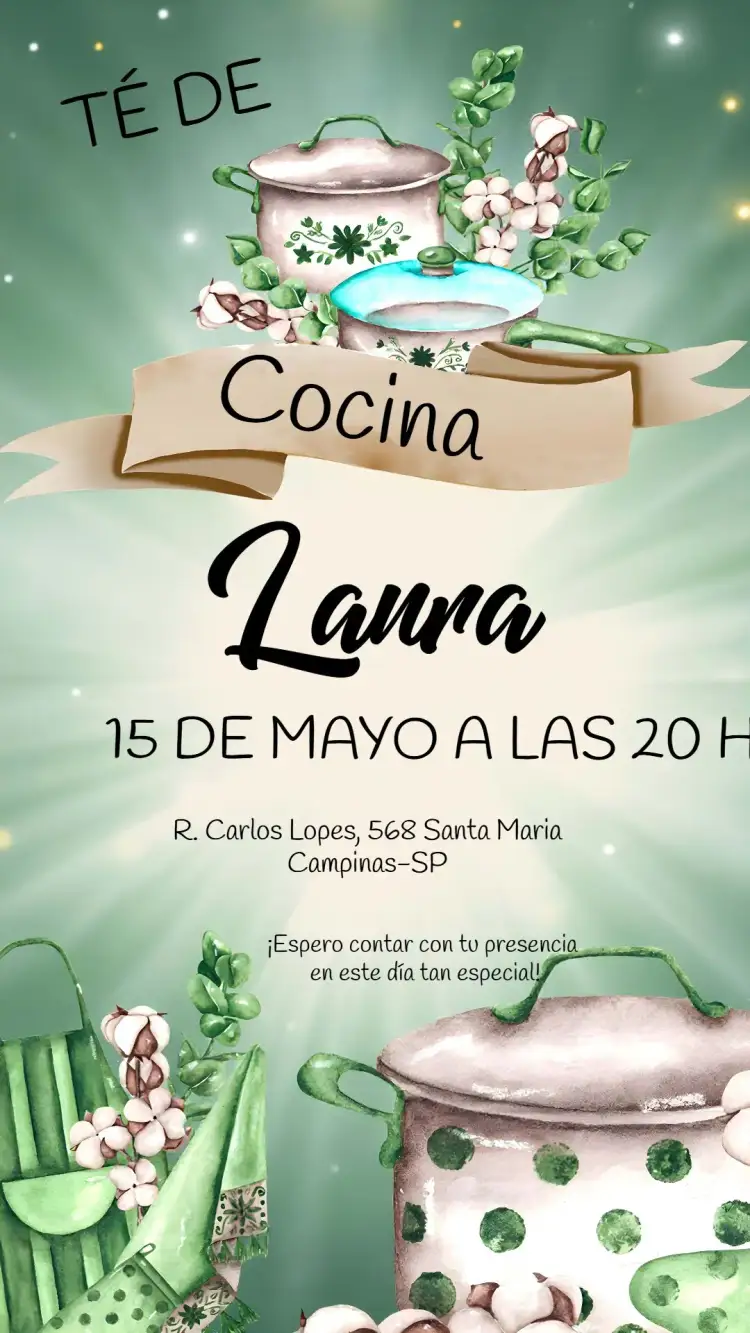 Invitación Despedida de Soltera Verde – tema Despedida de Soltera floral, verde, elegante, moderno, natural, acogedor