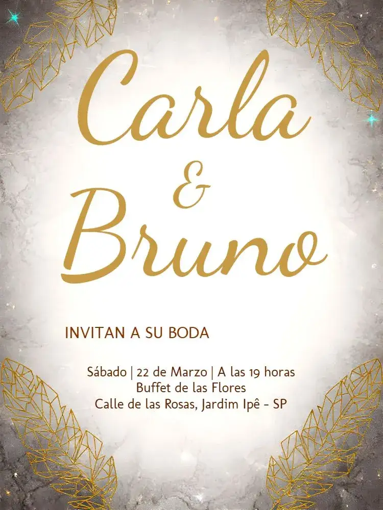 Invitación Boda Follaje Blanco – tema Boda elegante, romántico, minimalista, moderno, natural, sostenible