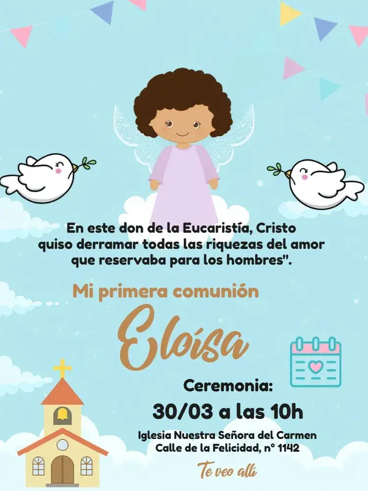 Invitación Primera Comunión Iglesia