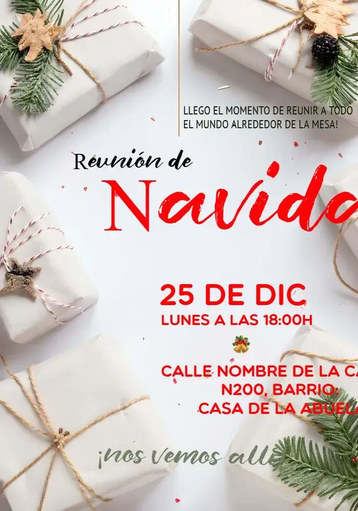 Invitación Reunión De Navidad Papá – tema Fechas Conmemorativas festivo, elegante, clásico, colorido, moderno, navideño