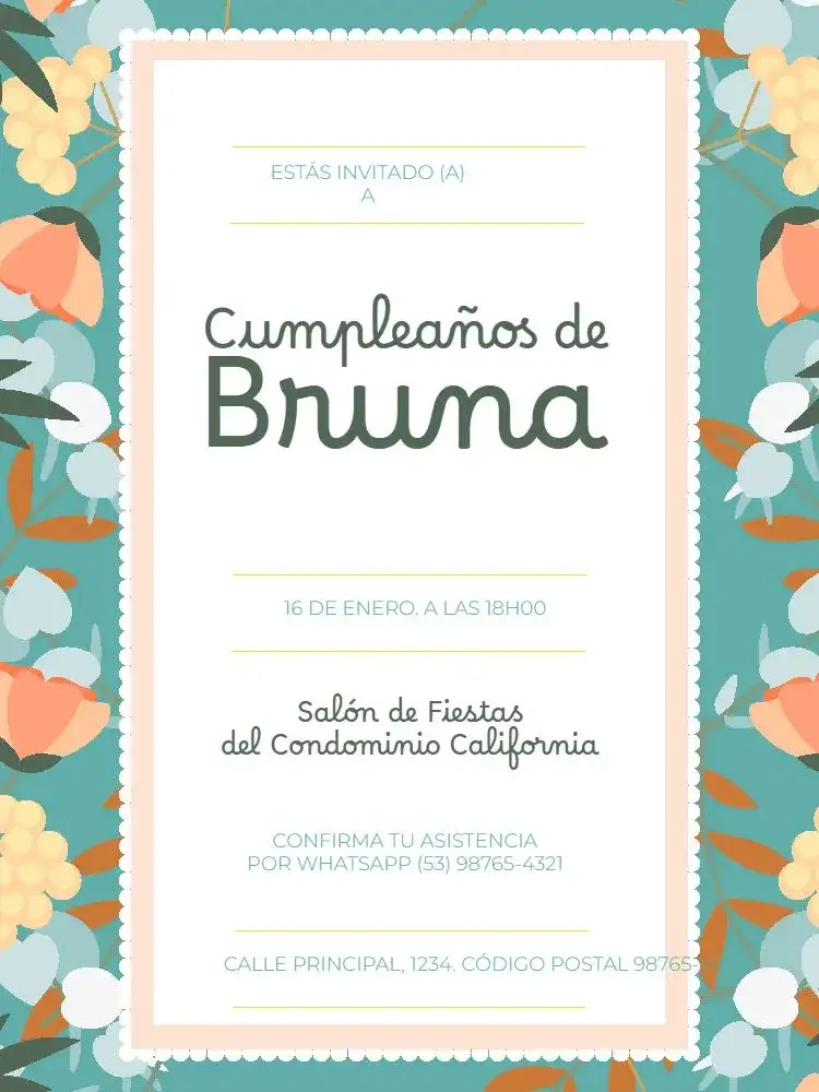 Femenino Adulto Floral Azul Encuentro
