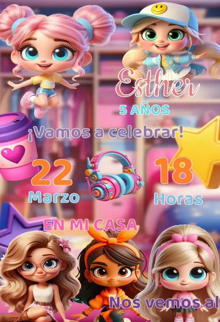 Invitación Invitación Cumpleaños Avatar World – tema Cumpleaños Infantil colorido, temático, fantástico, divertido, jovial, futurista