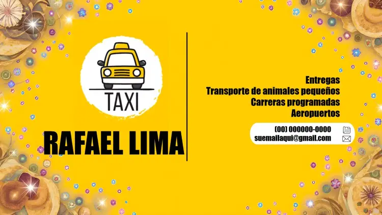 Invitación Tarjeta De Visita Taxista Coche