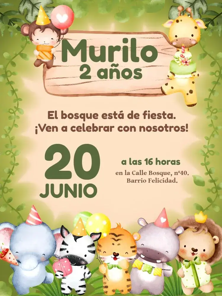 Invitación Safari León