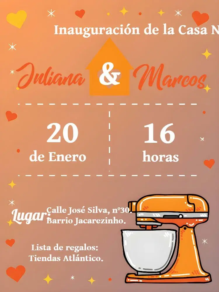 Invitación de Fiesta de Casa Nueva