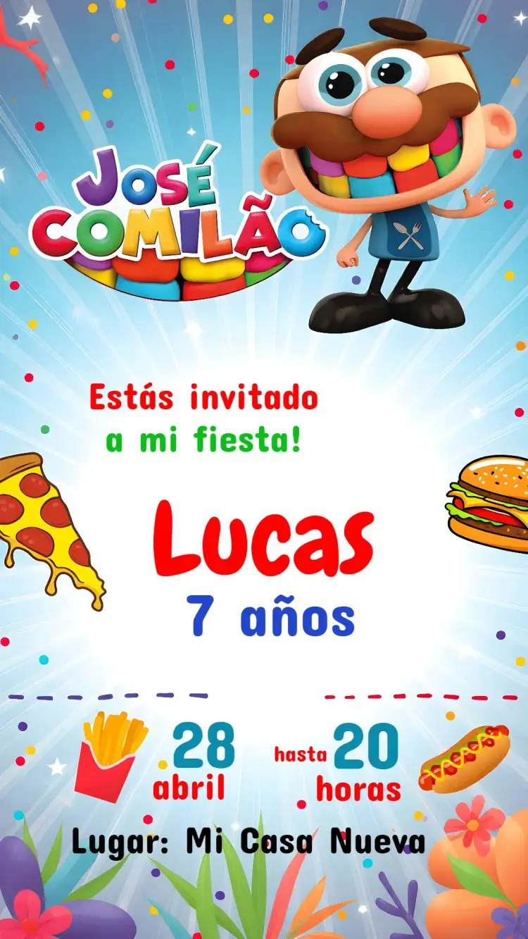 Invitación José Comilão Colorido