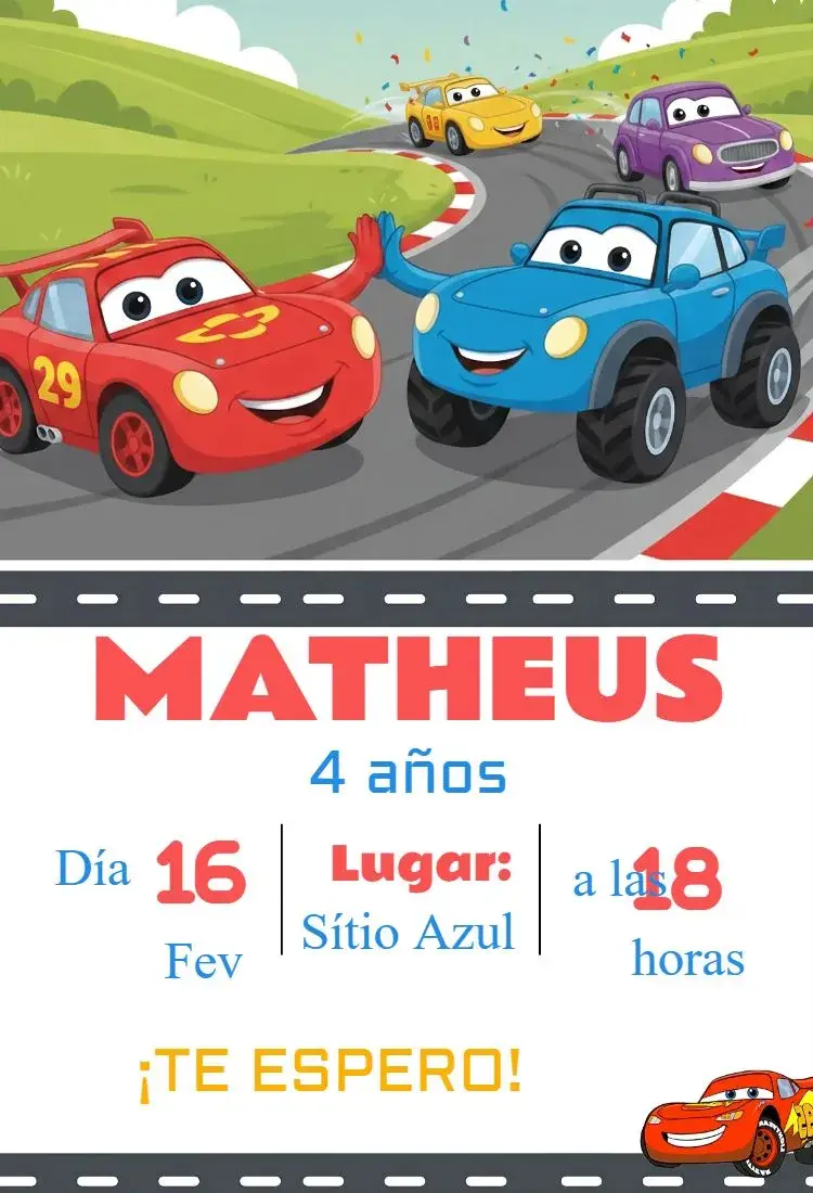 Invitación Coches