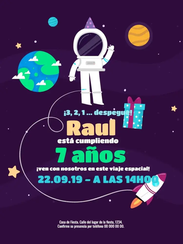 Invitación Astronauta Online