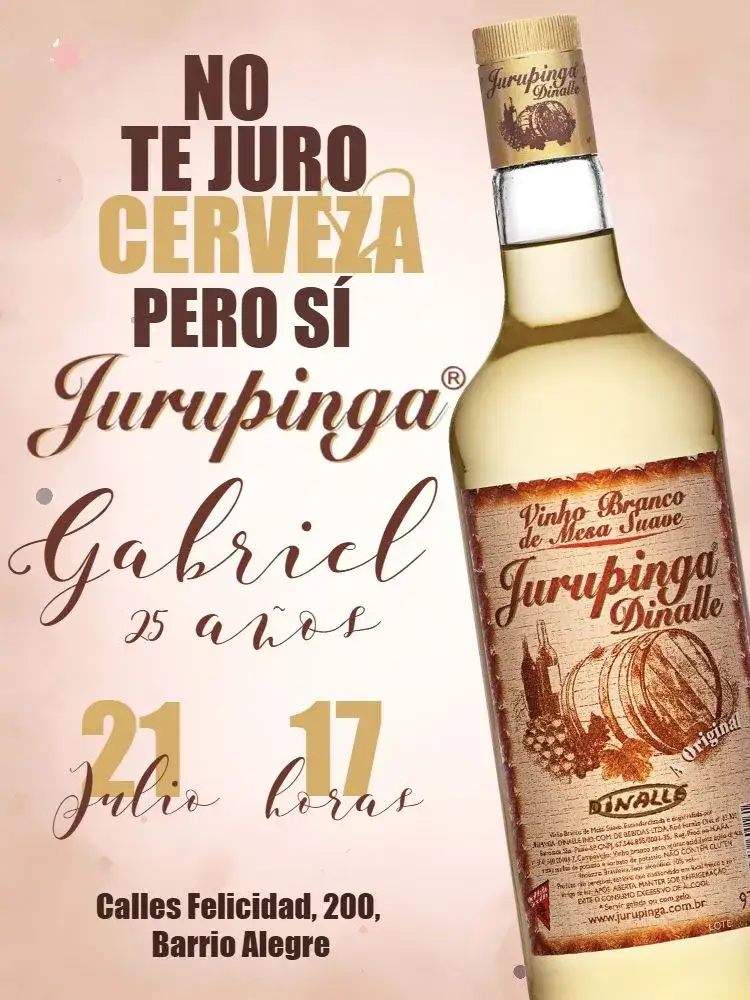 Invitación Jurupinga Adulto – tema Cumpleaños bar, barbecue, moderno, vibrante, casual