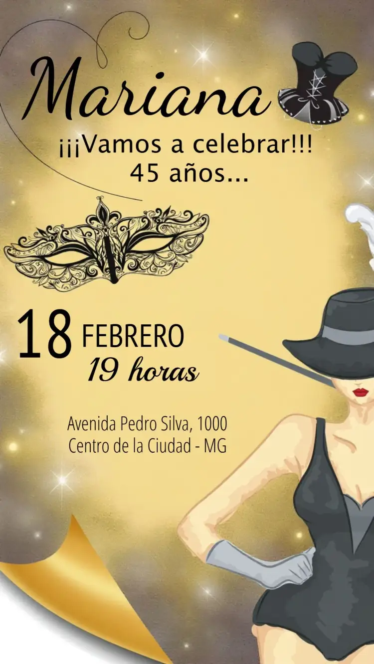 Invitación Máscaras Adulto