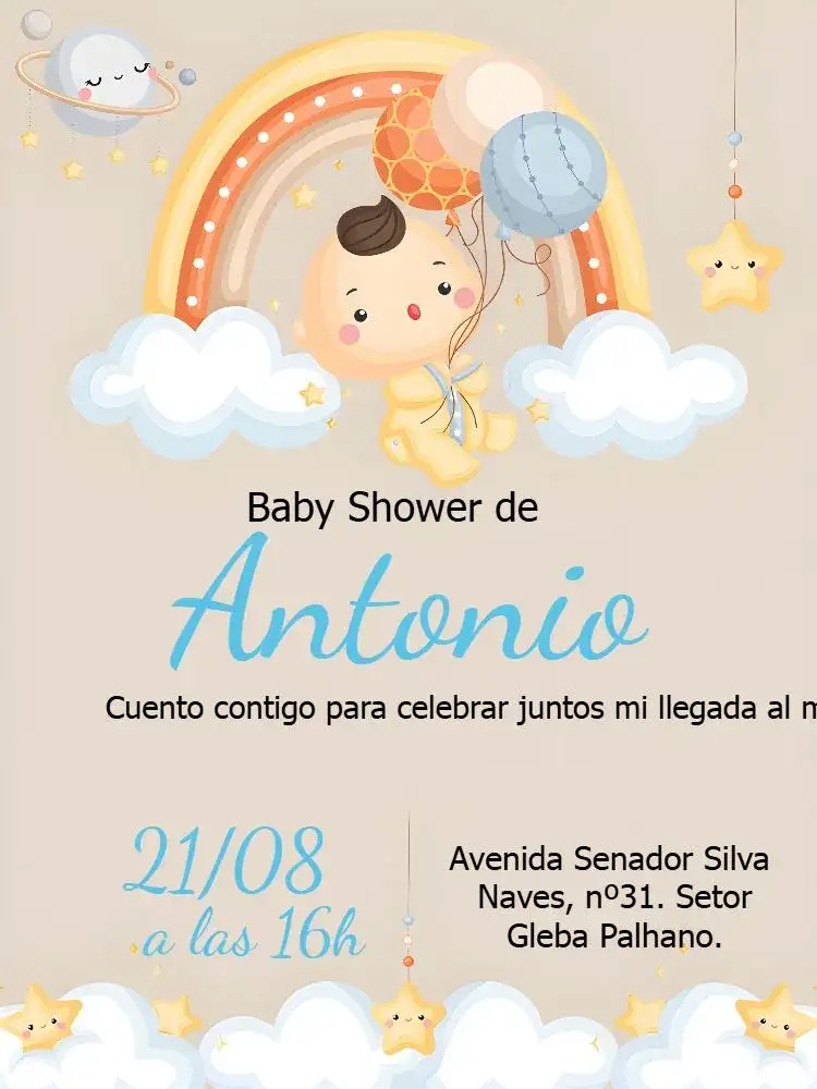 Baby Shower Arco Iris Niño
