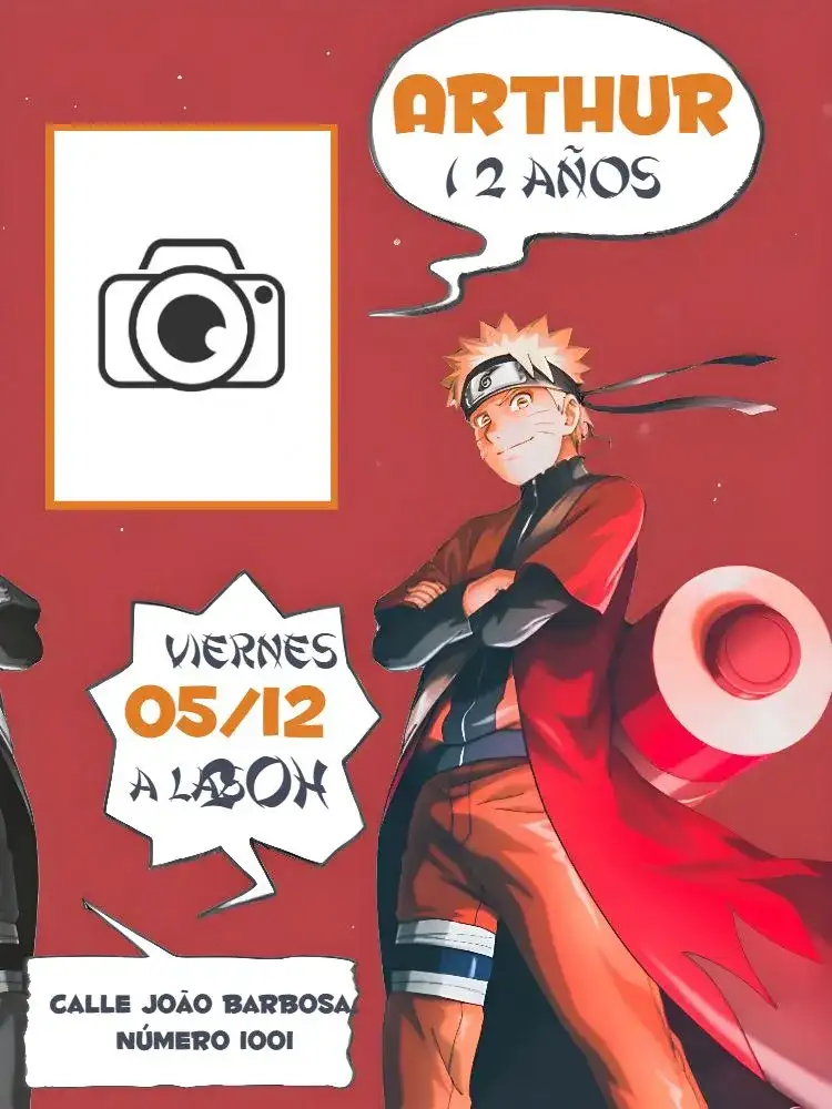 Naruto Con Foto Cómics Blanco