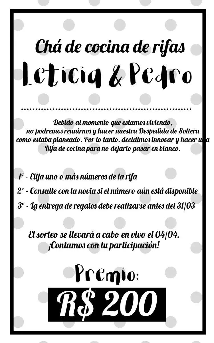 Invitación Chá Rifa De Cocina Novios – tema Despedida de Soltera rosa, rojo, vino, blanco, colorido, elegante