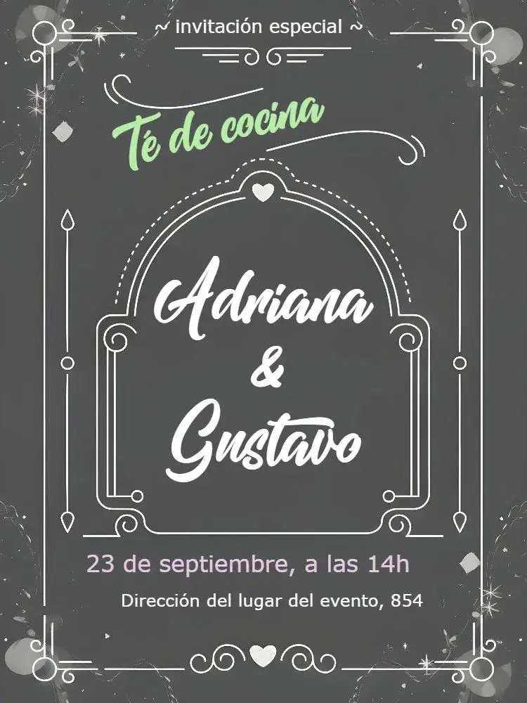 Invitación Despedida de Soltera - Pizarra de Tiza Chalkboard