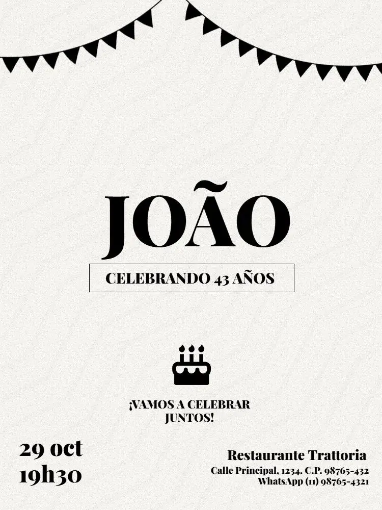 Invitación Hombre Adulto Bandera