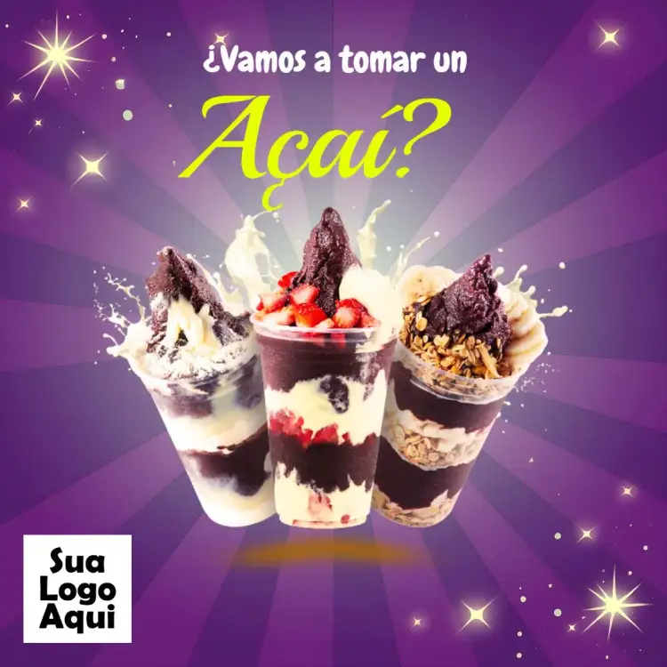 Invitación Publicación Para Helado de Açaí – tema Más buscados vibrante, colorido, tropical, divertido, moderno