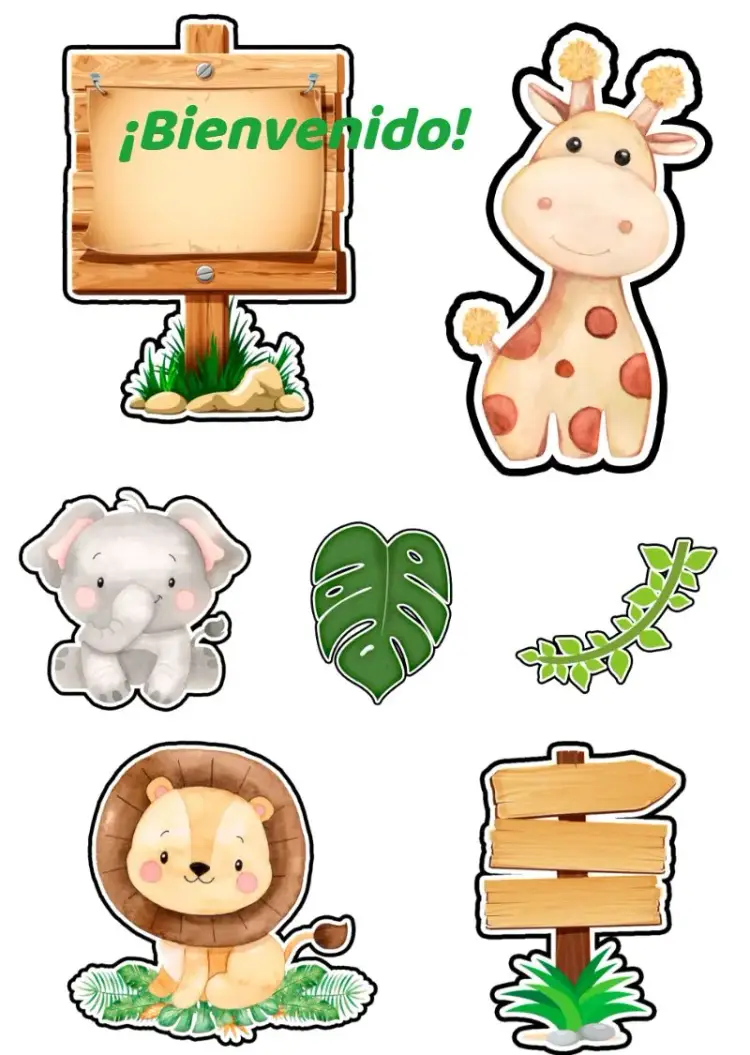 Invitación Topo De Pastel Safari Elefante editable y personalizable