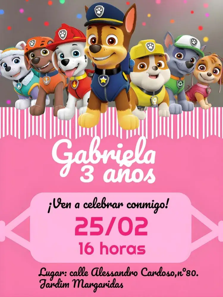Invitación Patrulla Canina Marshall