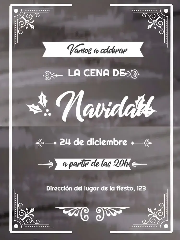 Invitación Navidad Negra