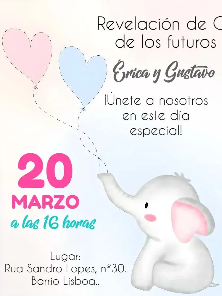 Chá de Revelación Elefantito Revelación