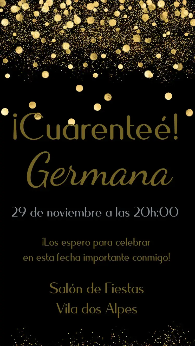 Invitación Cumpleaños Adulto
