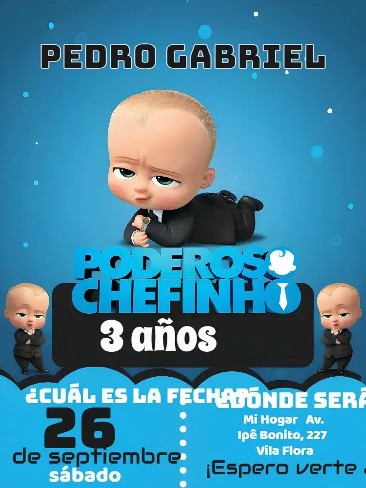 Invitación Jefe Bebé Boss