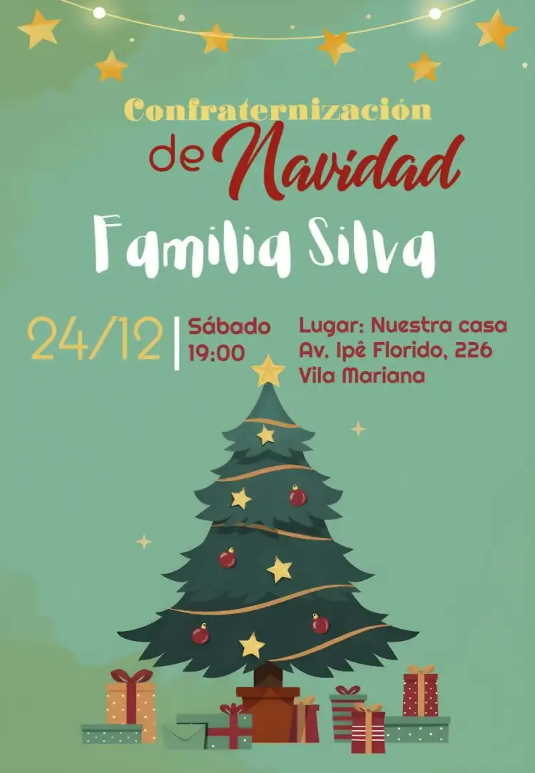 Invitación Cena De Navidad Fiesta – tema Fechas Conmemorativas colorido, festivo, clásico, moderno, temático, vintage