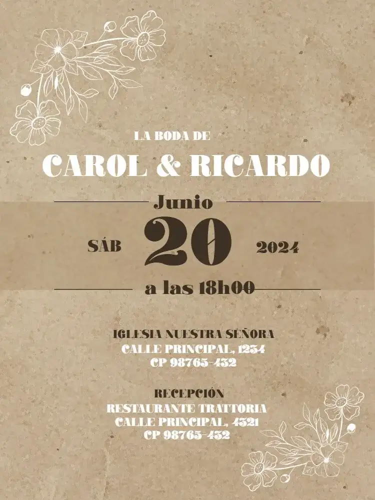 Boda Rústica / Sostenible Recepción Delicada