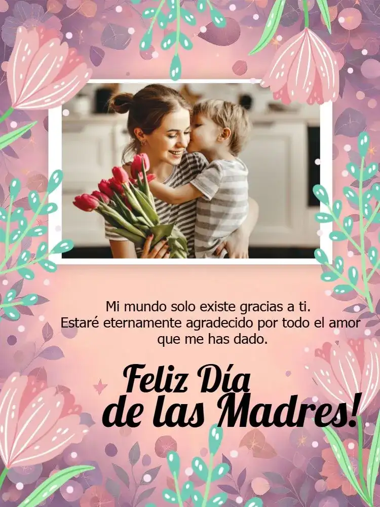 Tarjeta Día De Las Madres Con Foto Felicitaciones
