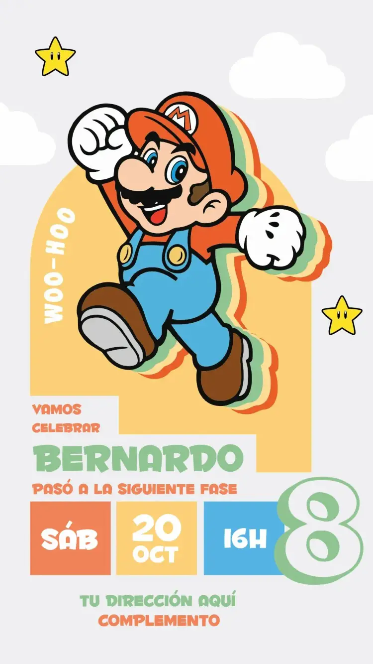 Invitación Super Mario