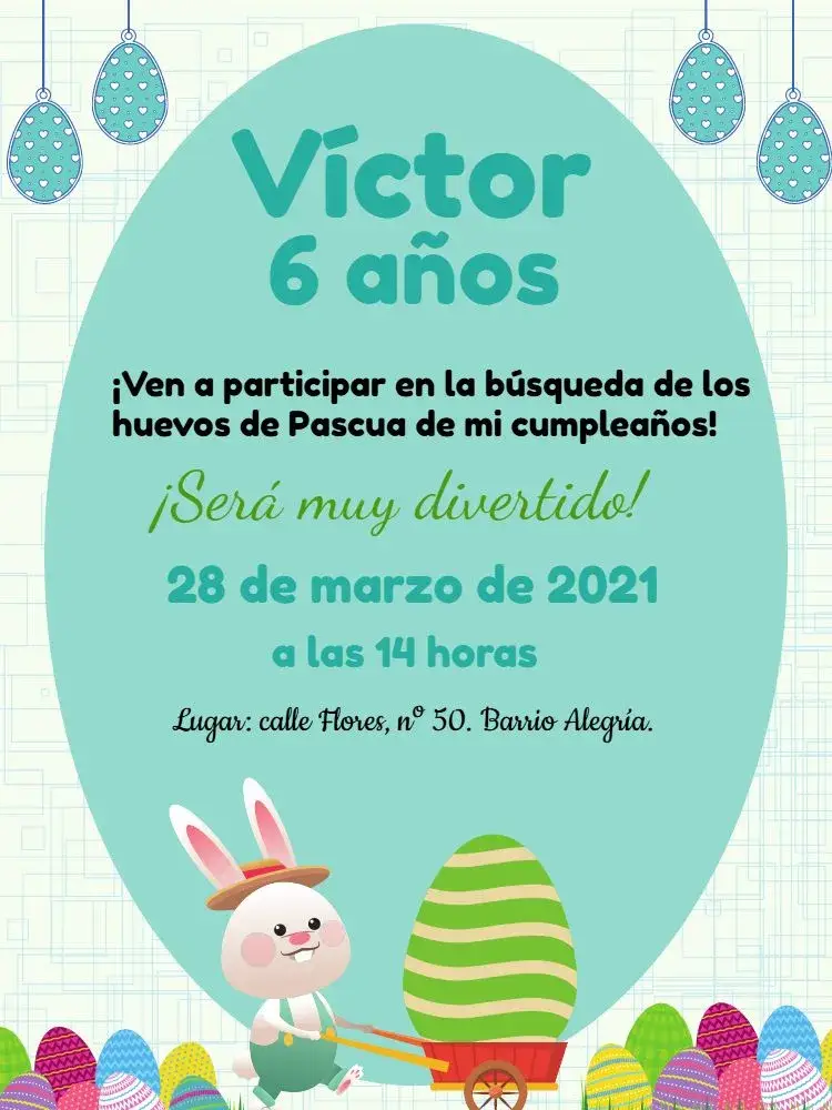Invitación Pascua Huevitos