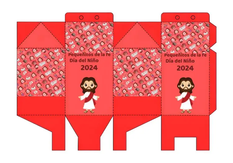 Invitación Caja Milk Jesus Día De Los Niños Crinaças