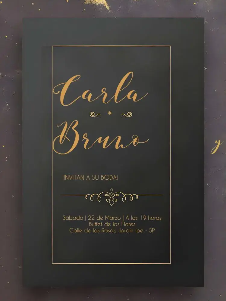 Invitación Boda Elegante Minimalista editable y personalizable