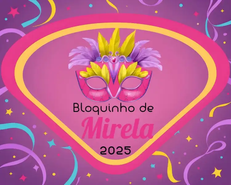 Invitación Ventarola De Carnaval Bloquinho – tema Fechas Conmemorativas colorido, festivo, tropical, divertido, brilhante, alegre