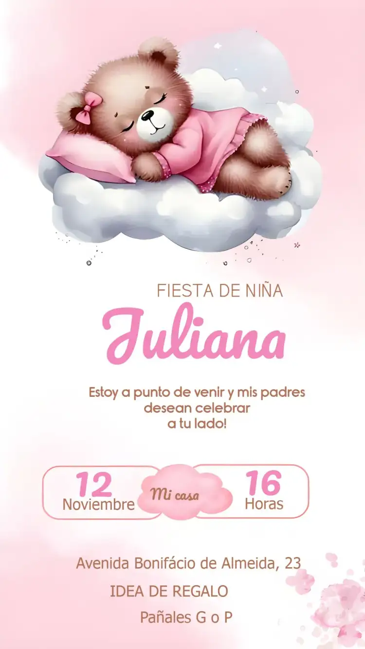 Baby Shower Osito Cielo
