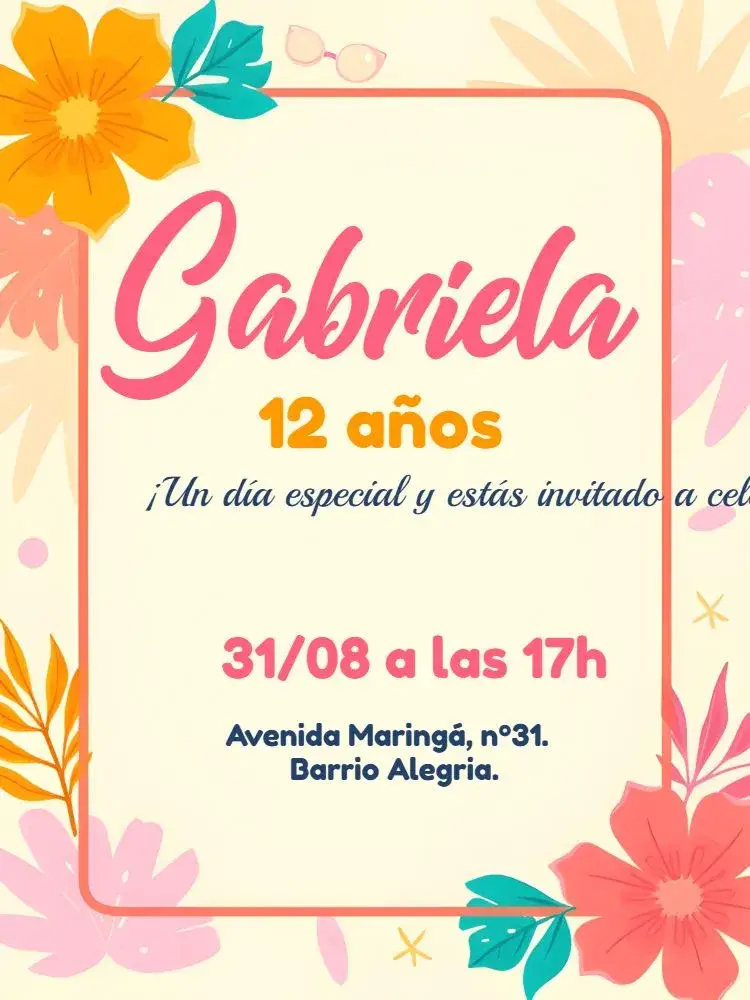 Invitación Flamenco Tropical