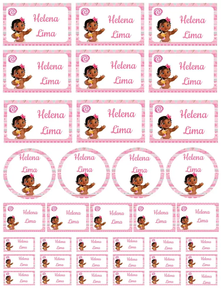 Invitación Moana Baby – tema Tarjeta tropical, aqua, colorido, divertido, marítimo, infantil